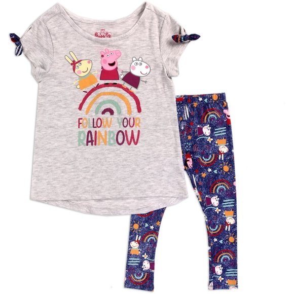 Peppa Pig Other - PEPPA PIG Girls 6X 2PC Legging Set. With Bows